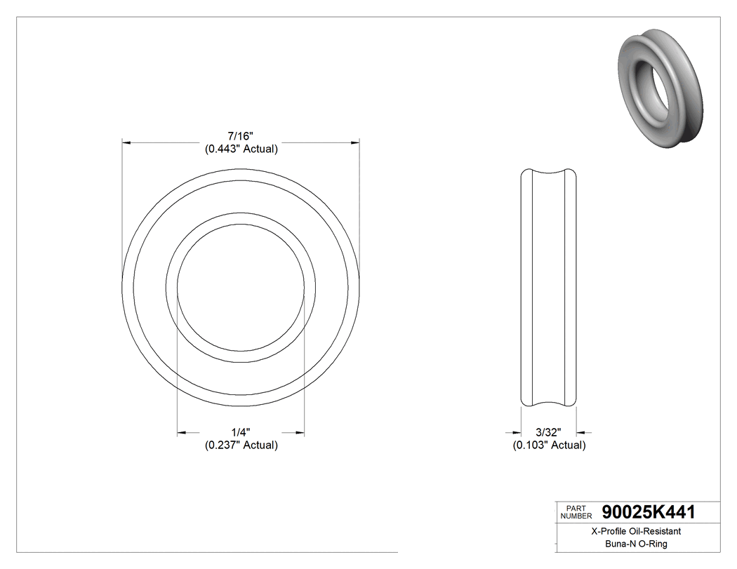 Technical drawing - 90025K441